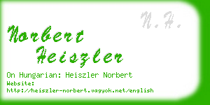 norbert heiszler business card